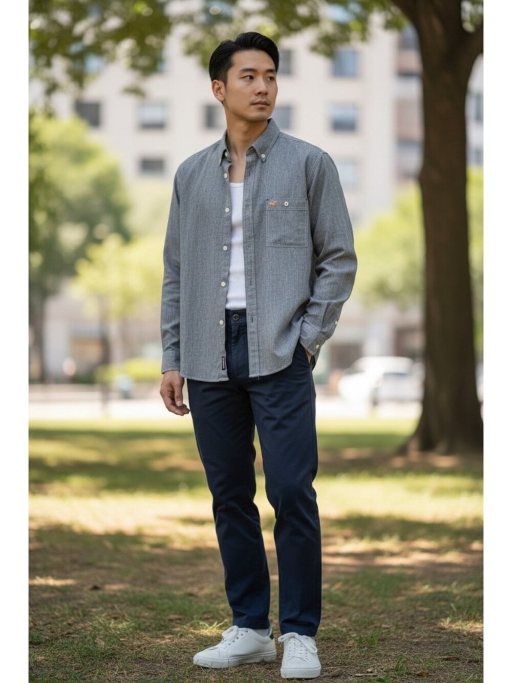 Southern Marsh Men’s Gray Button Down Shirt